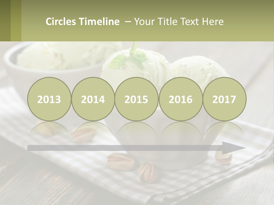 Two Bowls Filled With Ice Cream On Top Of A Table PowerPoint Template