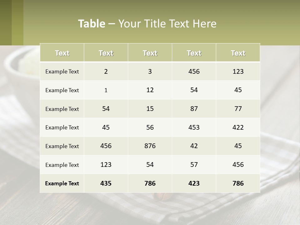 Two Bowls Filled With Ice Cream On Top Of A Table PowerPoint Template