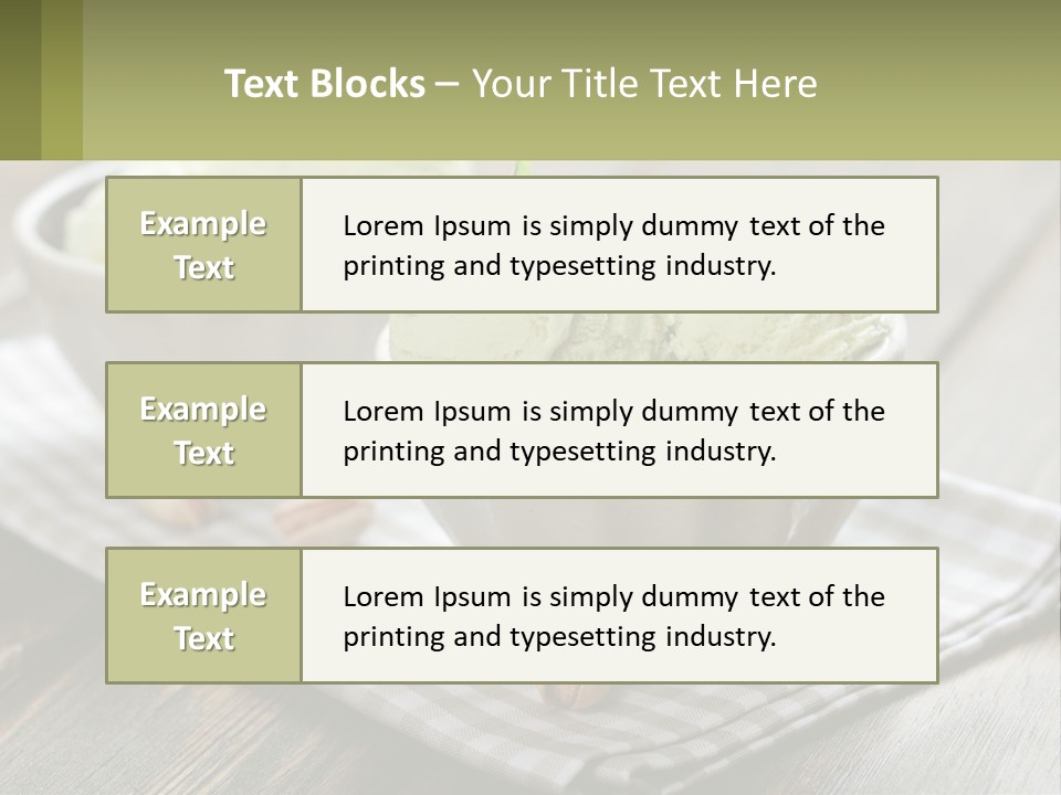Two Bowls Filled With Ice Cream On Top Of A Table PowerPoint Template