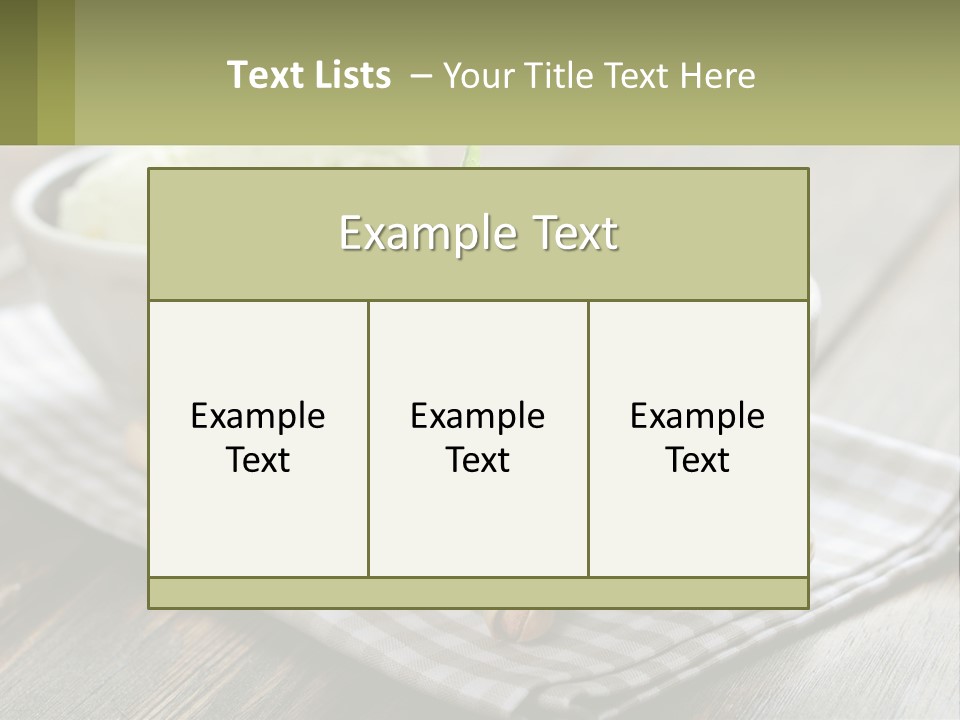 Two Bowls Filled With Ice Cream On Top Of A Table PowerPoint Template