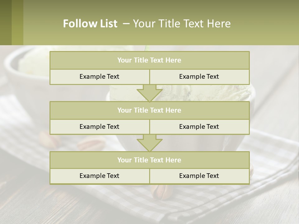Two Bowls Filled With Ice Cream On Top Of A Table PowerPoint Template