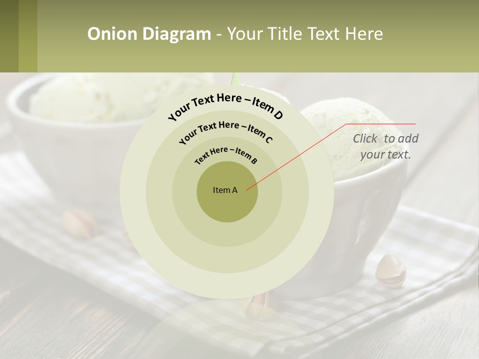 Two Bowls Filled With Ice Cream On Top Of A Table PowerPoint Template