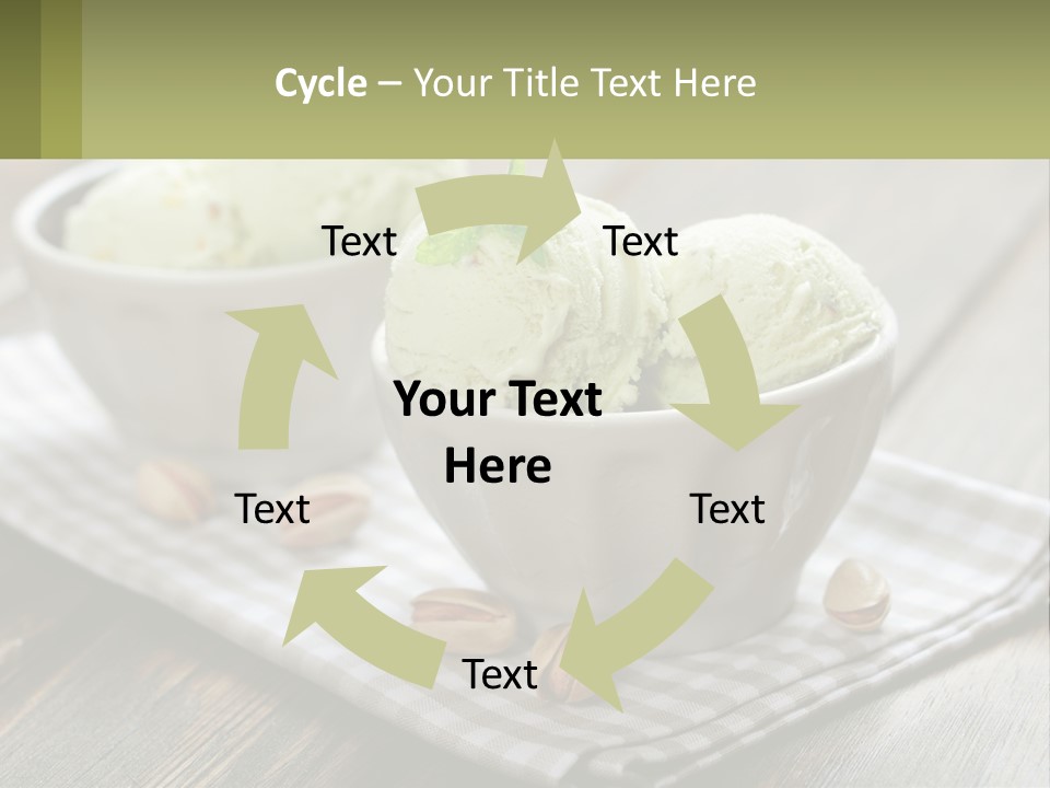 Two Bowls Filled With Ice Cream On Top Of A Table PowerPoint Template