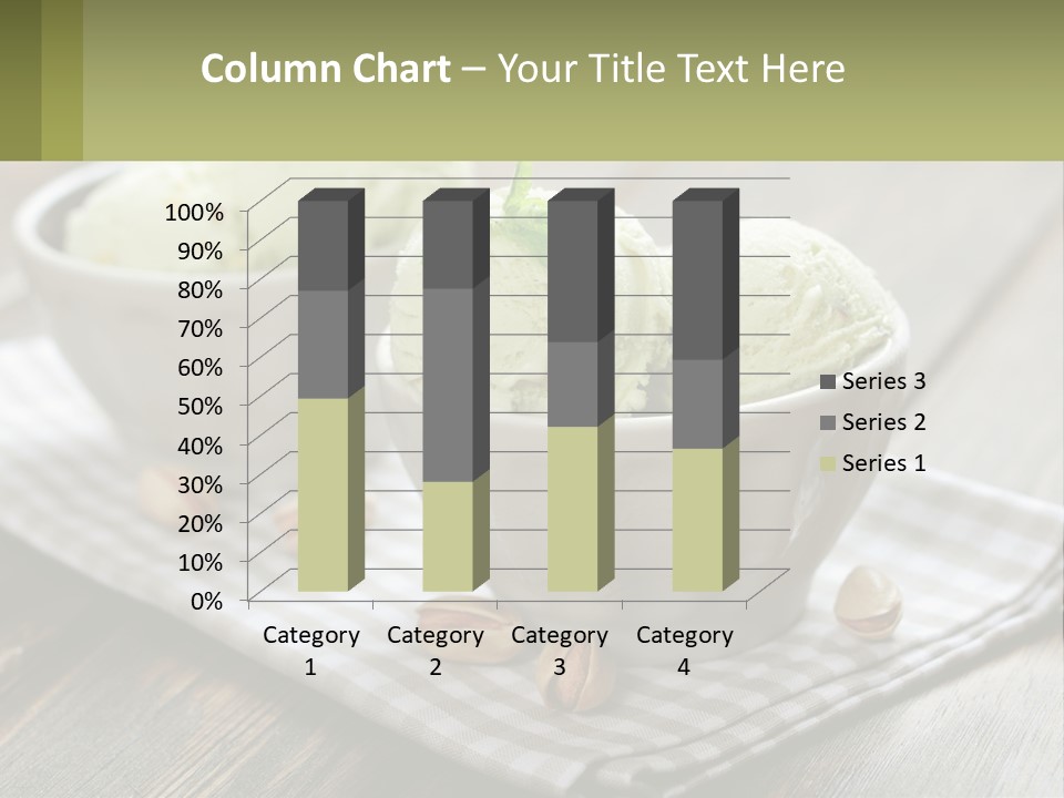 Two Bowls Filled With Ice Cream On Top Of A Table PowerPoint Template