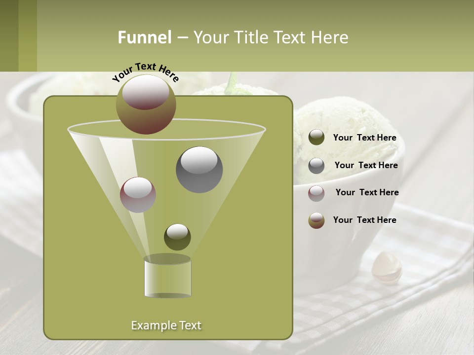 Two Bowls Filled With Ice Cream On Top Of A Table PowerPoint Template