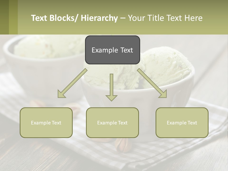 Two Bowls Filled With Ice Cream On Top Of A Table PowerPoint Template