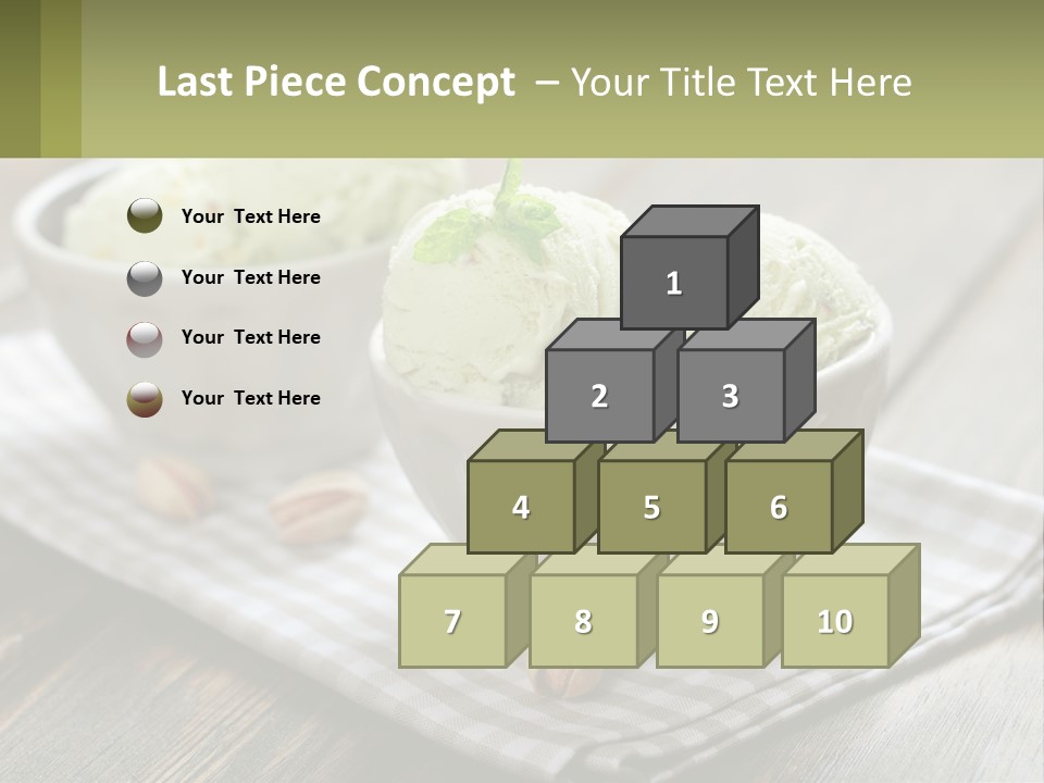 Two Bowls Filled With Ice Cream On Top Of A Table PowerPoint Template