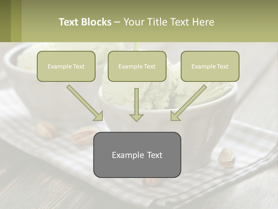 Two Bowls Filled With Ice Cream On Top Of A Table PowerPoint Template