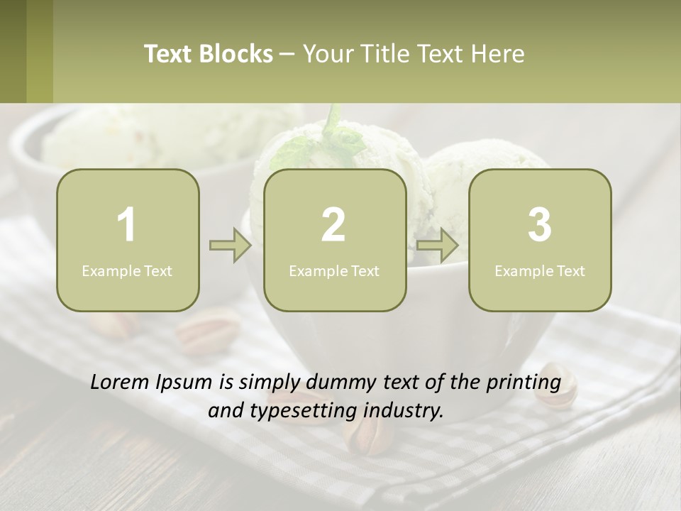 Two Bowls Filled With Ice Cream On Top Of A Table PowerPoint Template
