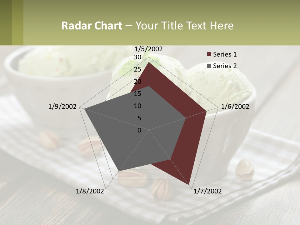 Two Bowls Filled With Ice Cream On Top Of A Table PowerPoint Template