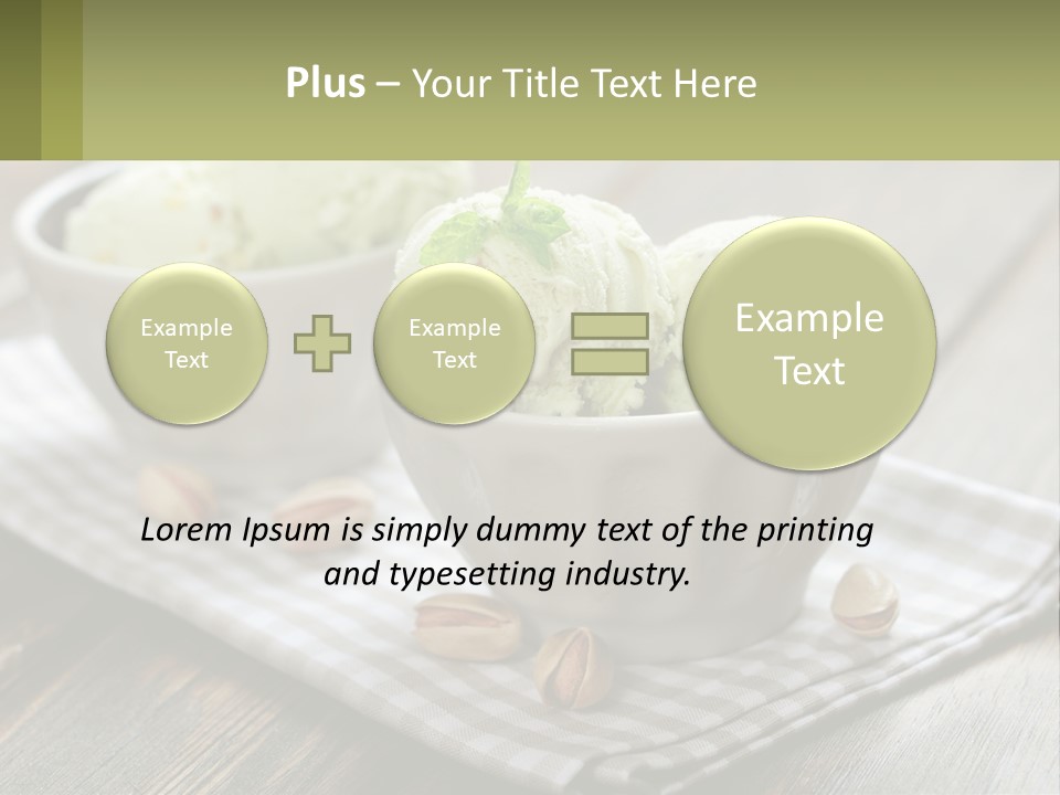 Two Bowls Filled With Ice Cream On Top Of A Table PowerPoint Template