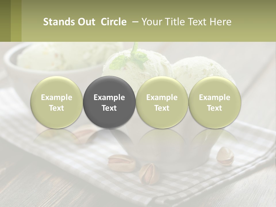 Two Bowls Filled With Ice Cream On Top Of A Table PowerPoint Template