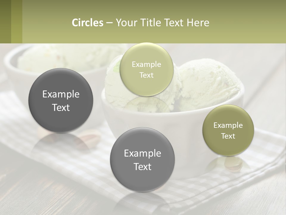 Two Bowls Filled With Ice Cream On Top Of A Table PowerPoint Template