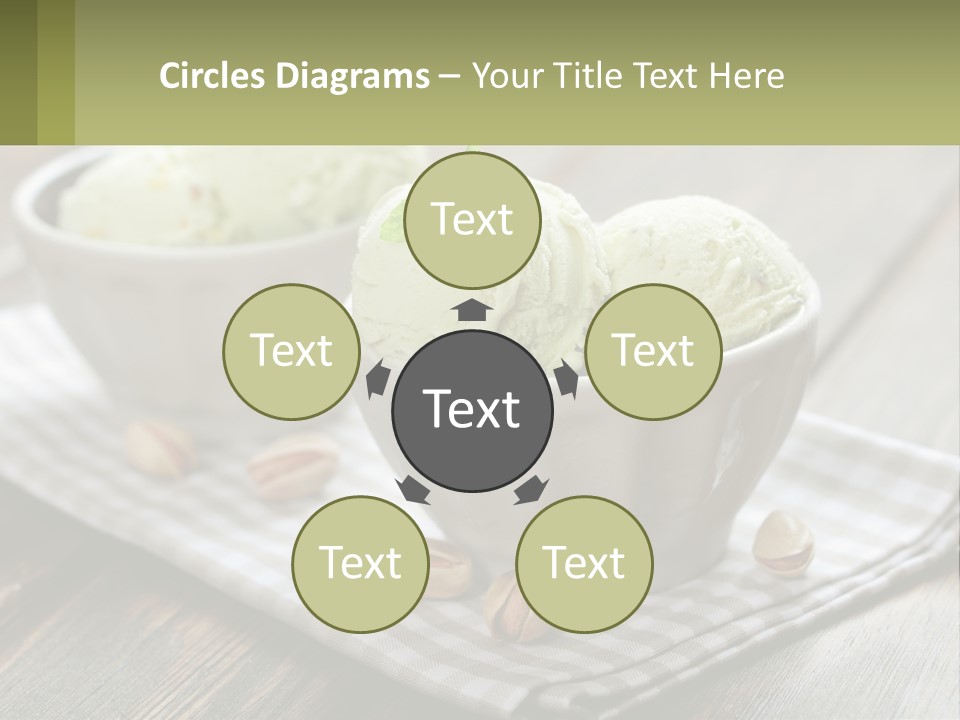 Two Bowls Filled With Ice Cream On Top Of A Table PowerPoint Template