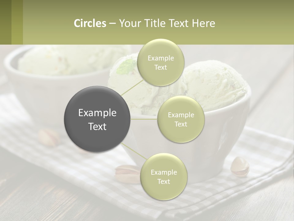 Two Bowls Filled With Ice Cream On Top Of A Table PowerPoint Template