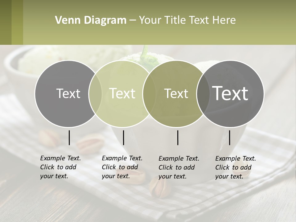 Two Bowls Filled With Ice Cream On Top Of A Table PowerPoint Template