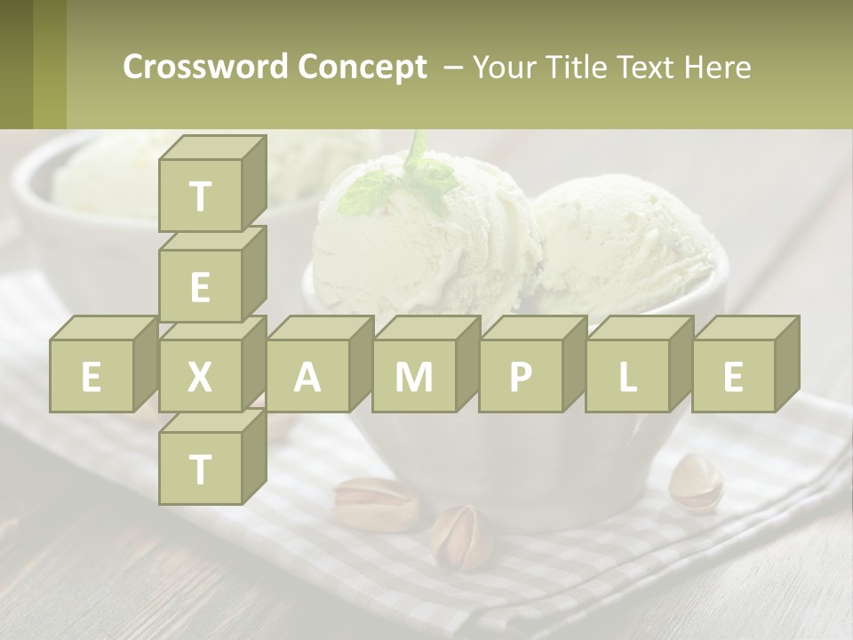 Two Bowls Filled With Ice Cream On Top Of A Table PowerPoint Template