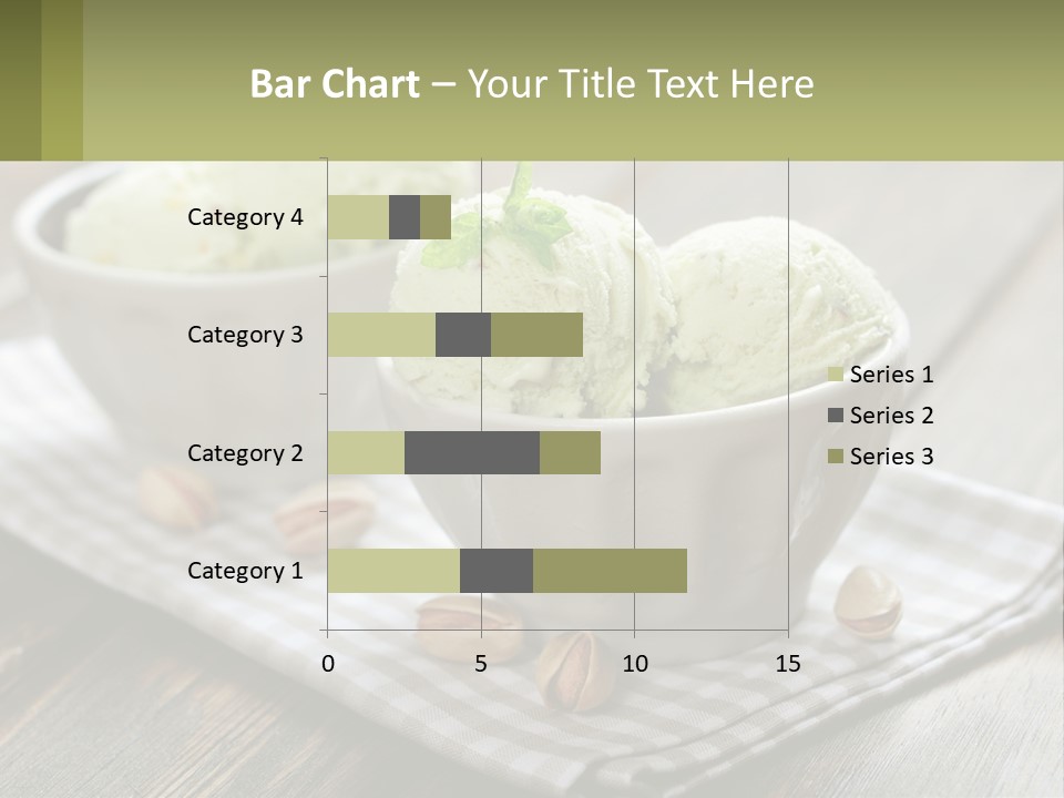 Two Bowls Filled With Ice Cream On Top Of A Table PowerPoint Template