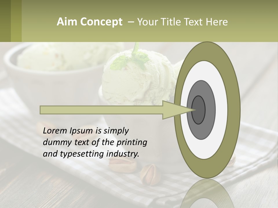 Two Bowls Filled With Ice Cream On Top Of A Table PowerPoint Template