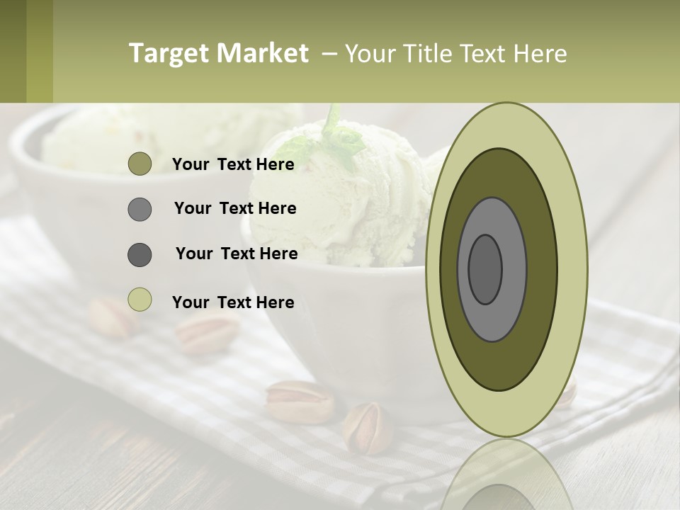 Two Bowls Filled With Ice Cream On Top Of A Table PowerPoint Template