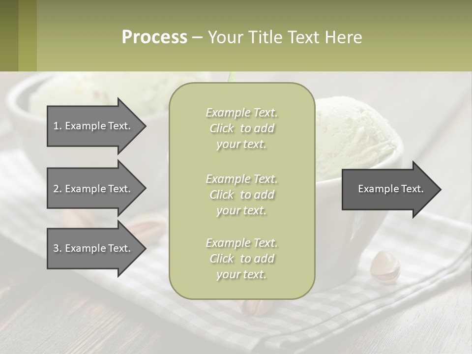 Two Bowls Filled With Ice Cream On Top Of A Table PowerPoint Template