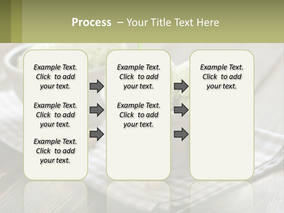 Two Bowls Filled With Ice Cream On Top Of A Table PowerPoint Template