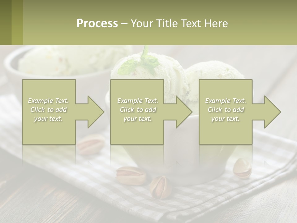 Two Bowls Filled With Ice Cream On Top Of A Table PowerPoint Template