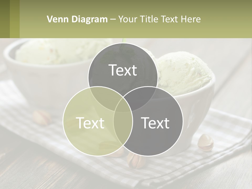 Two Bowls Filled With Ice Cream On Top Of A Table PowerPoint Template