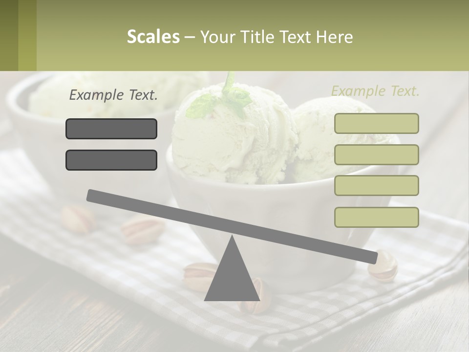 Two Bowls Filled With Ice Cream On Top Of A Table PowerPoint Template