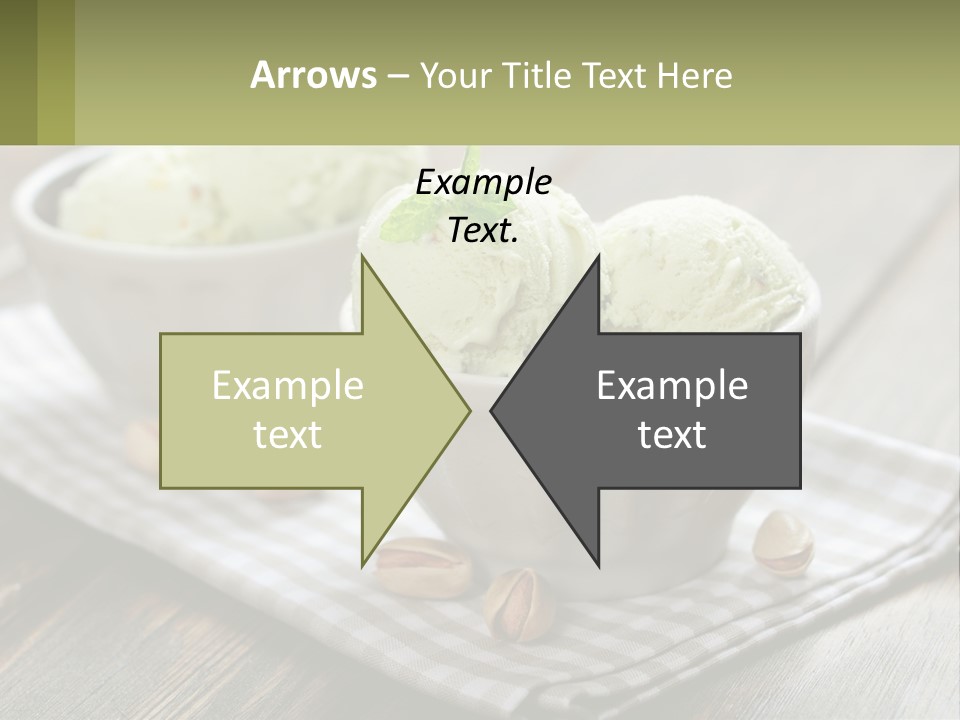 Two Bowls Filled With Ice Cream On Top Of A Table PowerPoint Template
