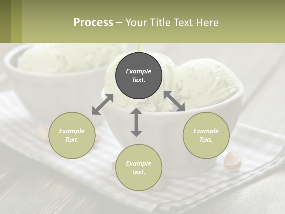 Two Bowls Filled With Ice Cream On Top Of A Table PowerPoint Template