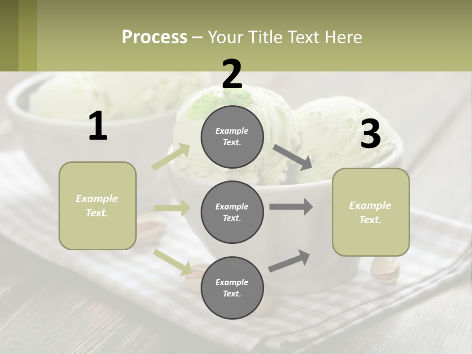 Two Bowls Filled With Ice Cream On Top Of A Table PowerPoint Template