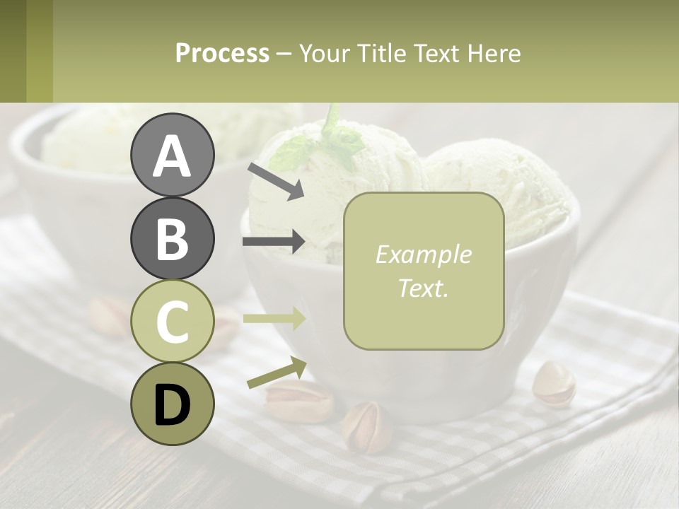 Two Bowls Filled With Ice Cream On Top Of A Table PowerPoint Template