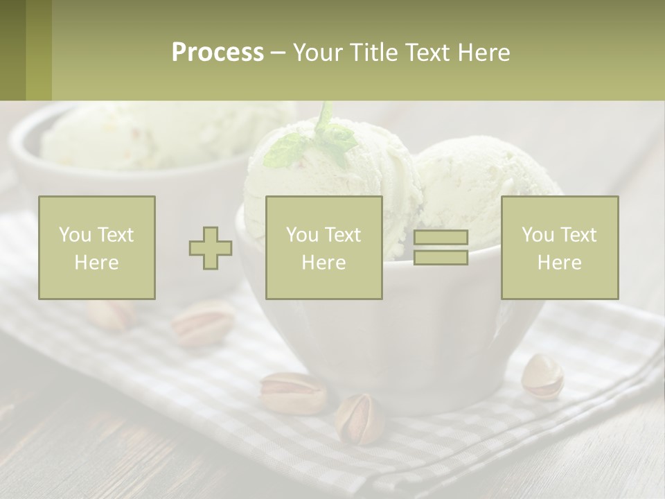 Two Bowls Filled With Ice Cream On Top Of A Table PowerPoint Template