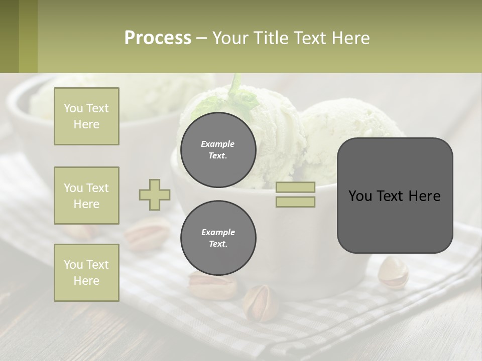 Two Bowls Filled With Ice Cream On Top Of A Table PowerPoint Template