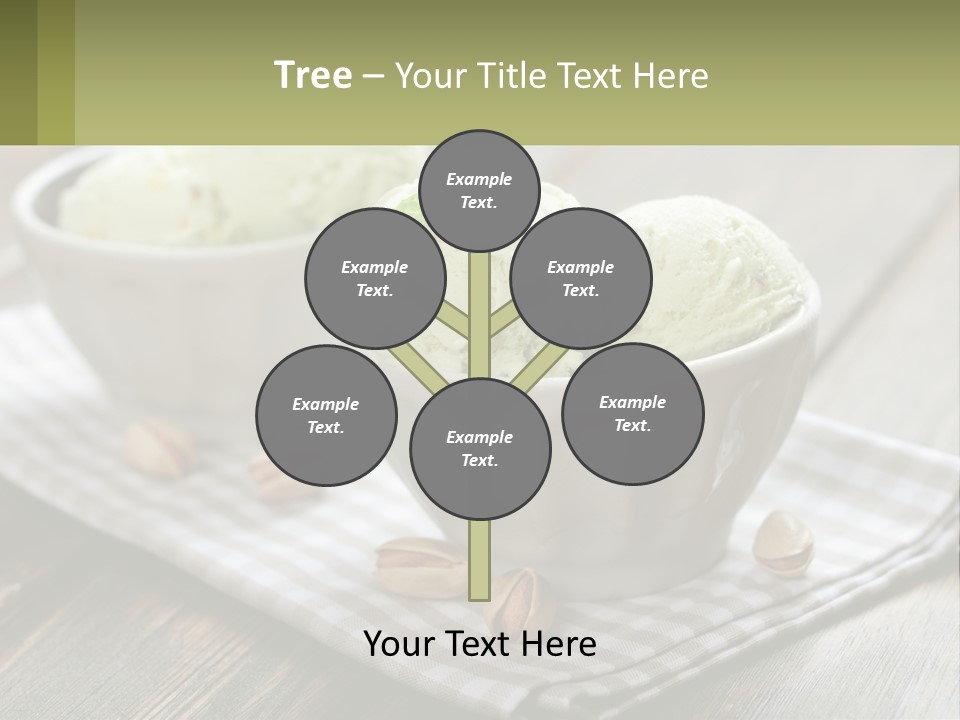 Two Bowls Filled With Ice Cream On Top Of A Table PowerPoint Template