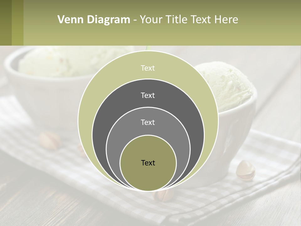 Two Bowls Filled With Ice Cream On Top Of A Table PowerPoint Template