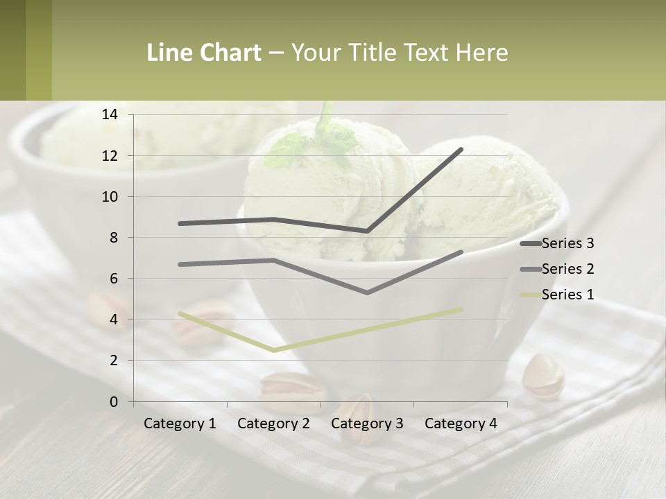 Two Bowls Filled With Ice Cream On Top Of A Table PowerPoint Template
