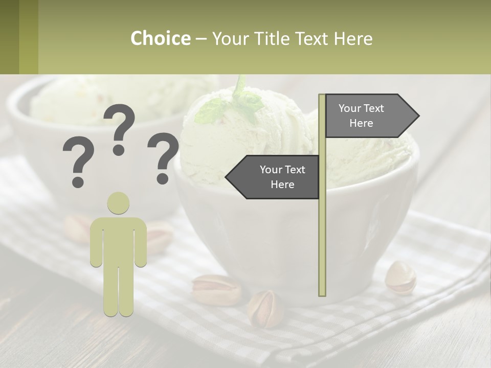 Two Bowls Filled With Ice Cream On Top Of A Table PowerPoint Template