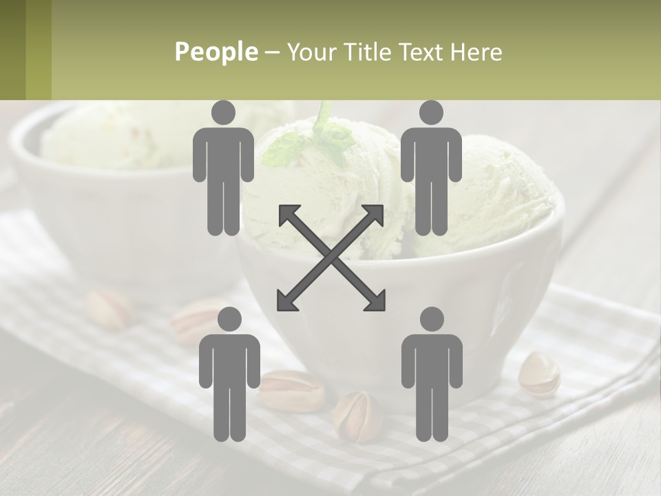 Two Bowls Filled With Ice Cream On Top Of A Table PowerPoint Template