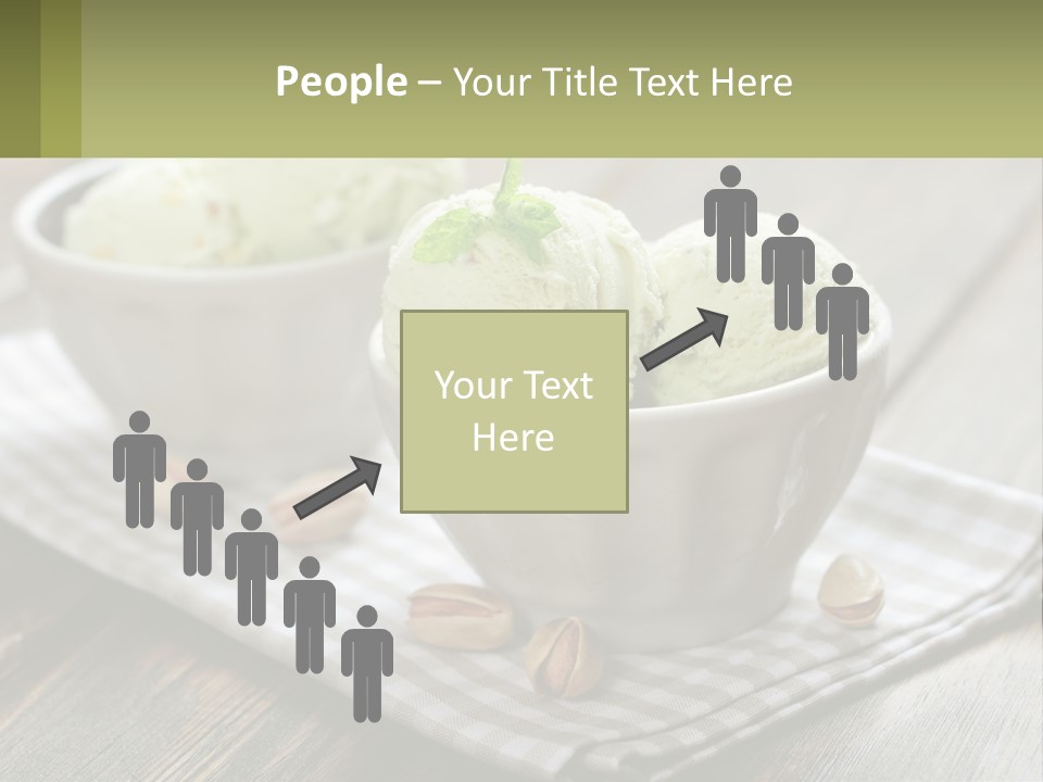 Two Bowls Filled With Ice Cream On Top Of A Table PowerPoint Template