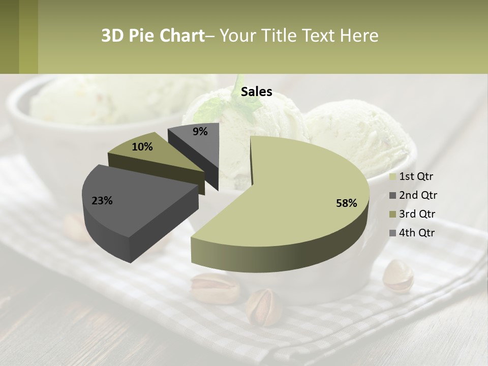 Two Bowls Filled With Ice Cream On Top Of A Table PowerPoint Template