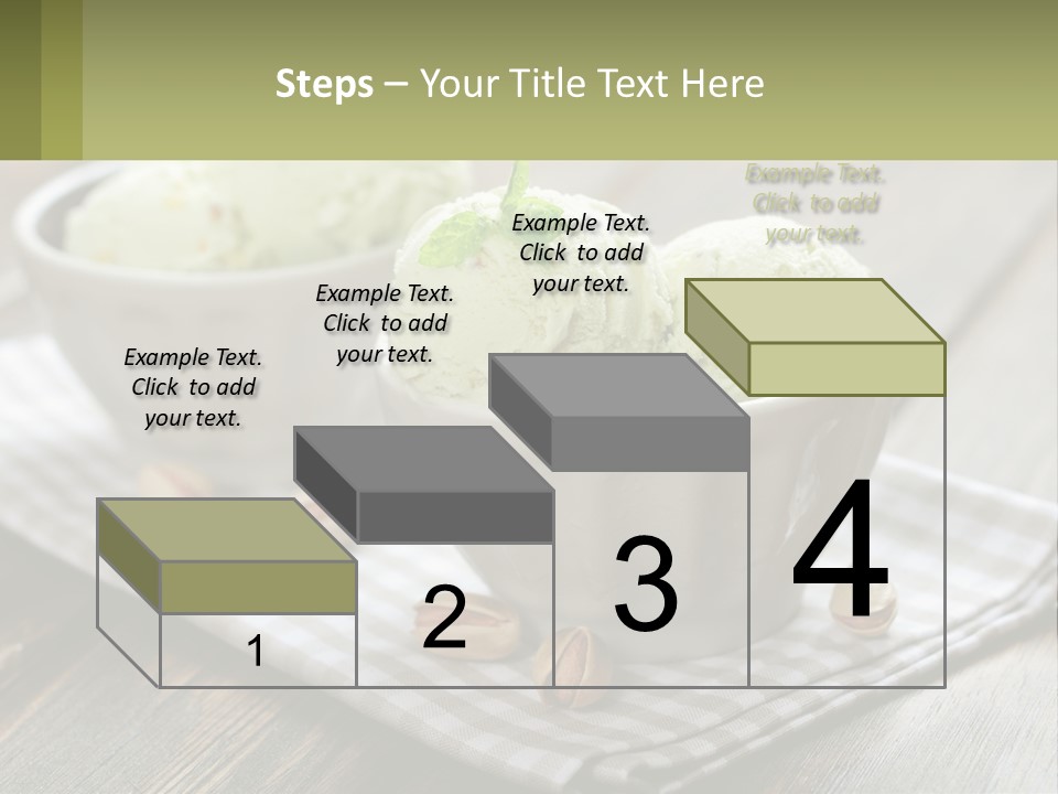 Two Bowls Filled With Ice Cream On Top Of A Table PowerPoint Template