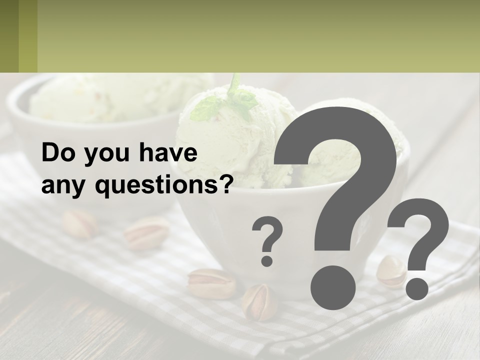 Two Bowls Filled With Ice Cream On Top Of A Table PowerPoint Template