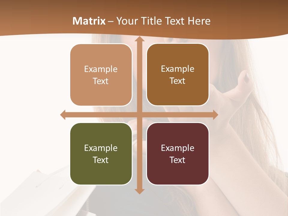 A Woman Is Holding Shopping Bags In Her Hands PowerPoint Template