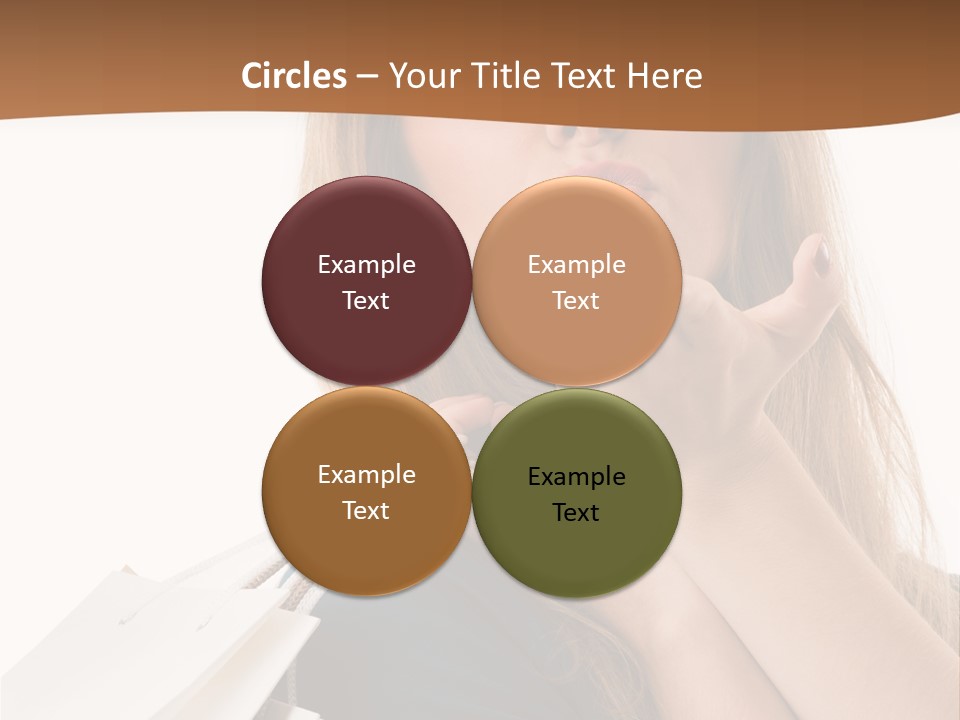 A Woman Is Holding Shopping Bags In Her Hands PowerPoint Template