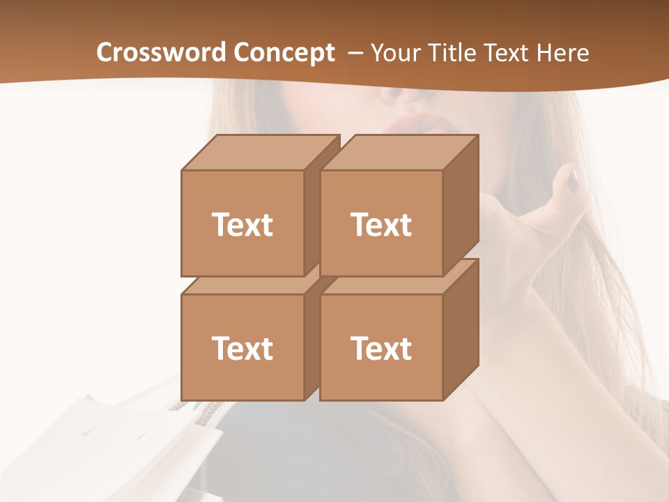 A Woman Is Holding Shopping Bags In Her Hands PowerPoint Template