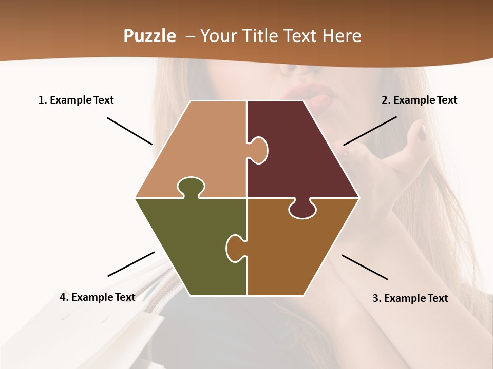 A Woman Is Holding Shopping Bags In Her Hands PowerPoint Template