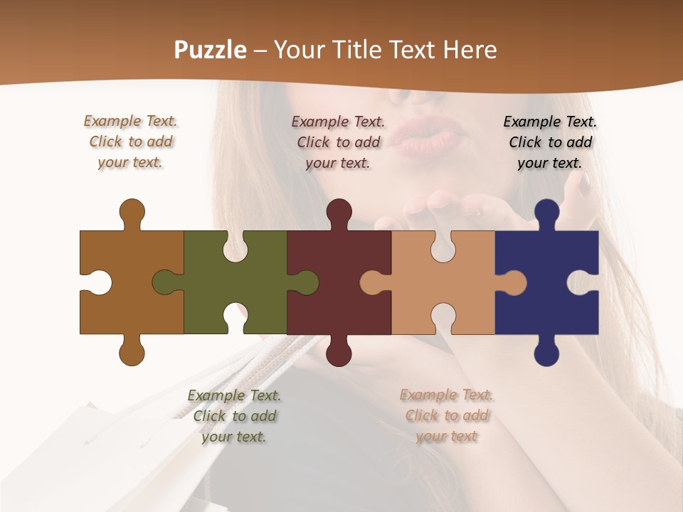 A Woman Is Holding Shopping Bags In Her Hands PowerPoint Template