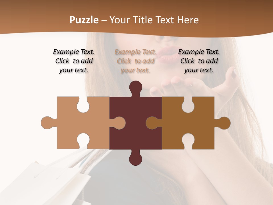 A Woman Is Holding Shopping Bags In Her Hands PowerPoint Template